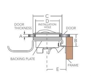 Mandallı gömme kulp 61.5mm