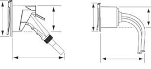 Nuova Rade Hortumlu duş ve yuva, kromaj kapak