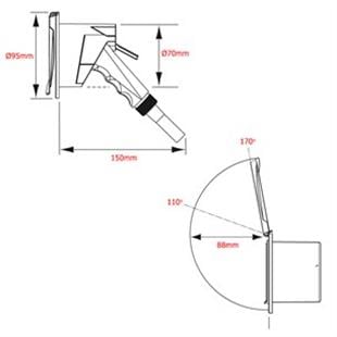 Nuova Rade Hortumlu duş ve yuva, kromaj kapak