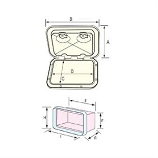 Nuova Rade Plastik Dolap, Beyaz, 180° Açılır, 460x510 mm