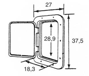 Nuova Rade Plastik Dolap, Beyaz, 180° Açılır, 37.5x27cm