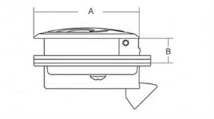 Paslanmaz Çelik Gömme kulp 61mm Kilitli