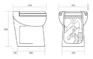 Artic Cut 24V Beyaz Taş Taharet Musluklu Tuvalet 