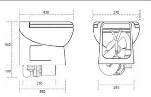 Artic Standart 24V Kısa Taş Beyaz Thr.Kitli Tuvalet 