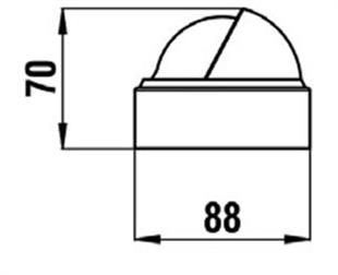 RIVIERA BS1 STELLA PUSULA YÜZEYE MONTAJ Ø65MM SİYAH