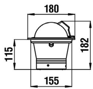 RIVIERA BW1 WHITE STAR GÖMME PUSULA Ø130MM. SİYAH