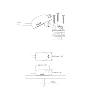 SCANSTRUT DS-H6 KABLO ÇIKIŞI, PLASTİK, GRİ, 2-6MM