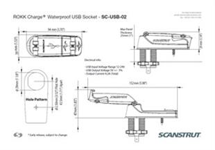 Scanstrut Rokk Çiftli Usb Soketi