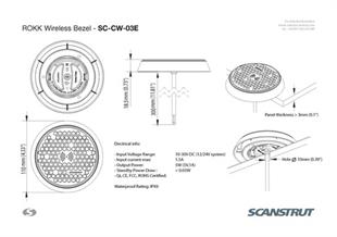Rokk Wireless SC-CW-03F Kablosuz Şarj Ünitesi, yüzeye montaj