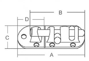 Sürgü kilit 90x39mm