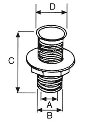 Tahliye Borusu, Plastik, 7/8 