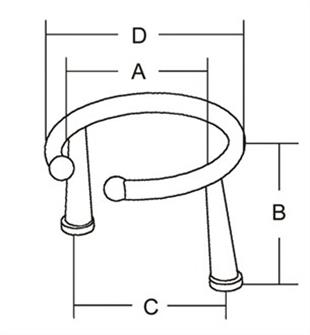 Tekli Paslanmaz Çelik Bardak tutucu Saplamalı