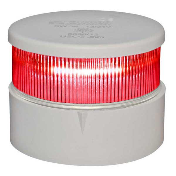 Aqua Signal Yeni 34 Serisi 360 Kırmızı LED Seyir feneri 12/24V Beyaz