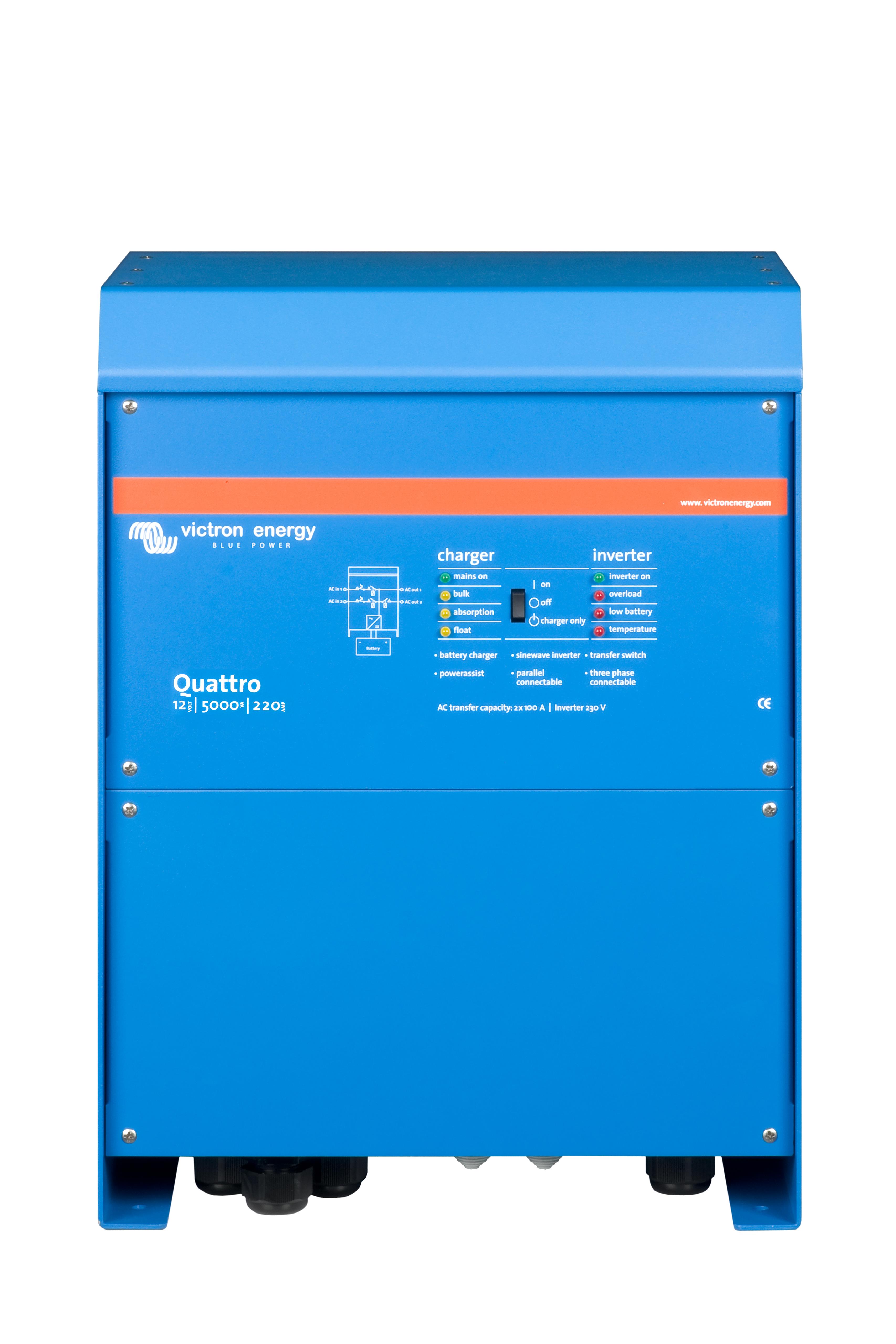 Quattro 12A/5000VA/220A-100A/100A İnverter/Charger
