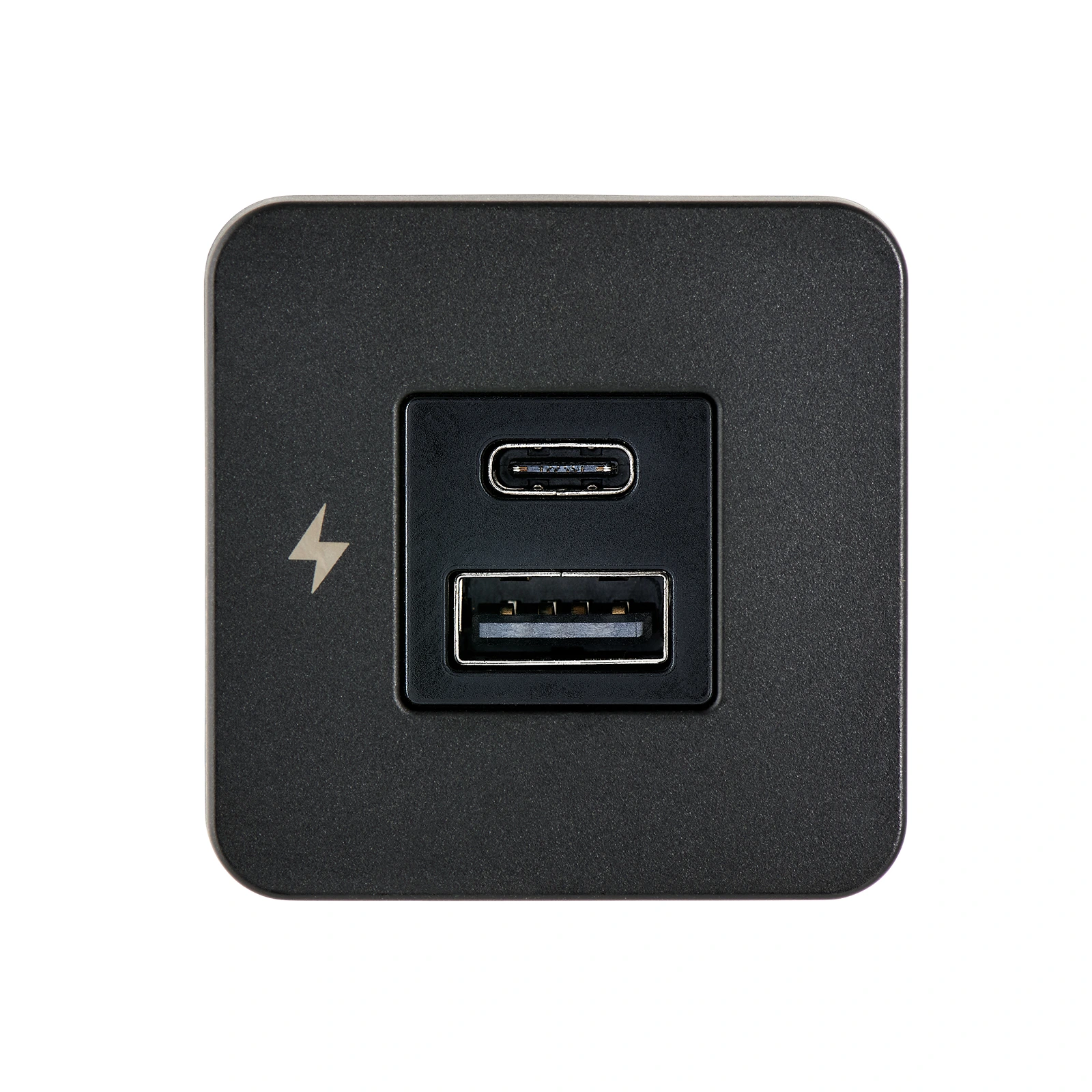 TILE-USB-A/USB-C ŞARJ SOKETİ, SİYAH ÇERÇEVE