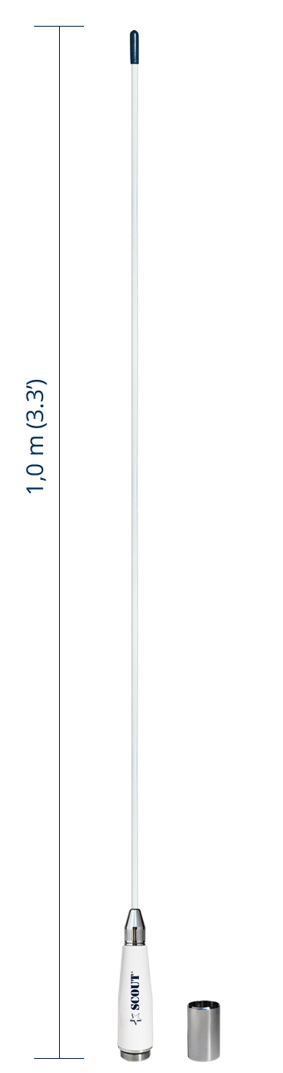 SCOUT -QUICK 4- VHF ANTENİ, FİBERGLASS 1.0 MT
