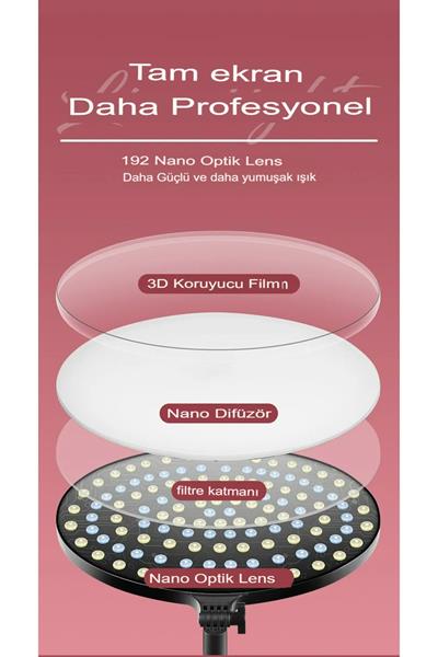 100w 21 Inç Yuvarlak Fotoğraf Stüdyosu Led Lambası Soft Ring Işık Paneli Uzaktan Kumandalı Tripodlu