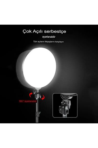 100w 21 Inç Yuvarlak Fotoğraf Stüdyosu Led Lambası Soft Ring Işık Paneli Uzaktan Kumandalı Tripodlu