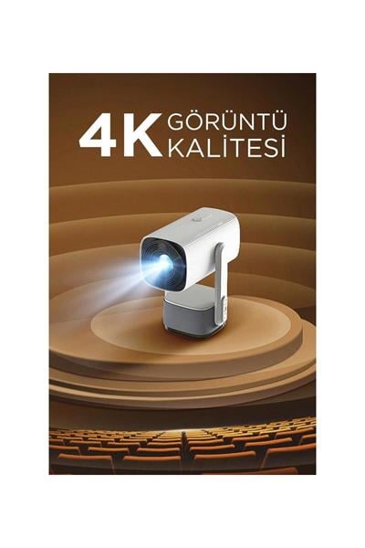 1080P Max 4K Projektör, 3D Destekli MEMC HDR10+ Dahili Pil Projektör 200 Ansi Lümen