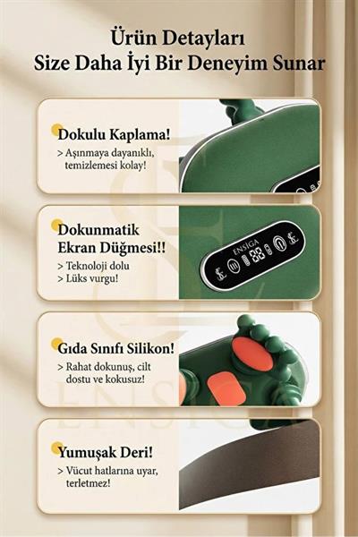 12 Parmaklı LCD ekranlı 3 Kırmızı Işık Terapili Masaj Aleti Yatay Kaplumbağa Masaj Cihazı