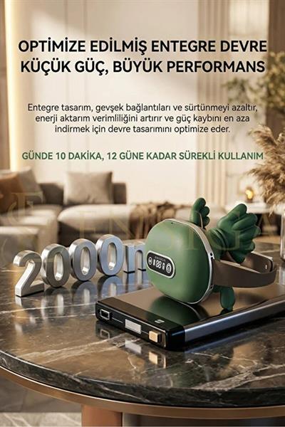 12 Parmaklı LCD ekranlı 3 Kırmızı Işık Terapili Masaj Aleti Yatay Kaplumbağa Masaj Cihazı