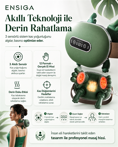 12 Parmaklı LCD ekranlı 3 Kırmızı Işık Terapili Masaj Aleti Yatay Kaplumbağa Masaj Cihazı