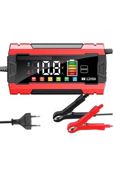 12V 8A Dijital Ekranlı Akü Şarj ve Onarım Cihazı
