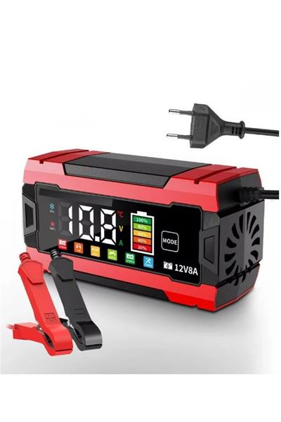 12V 8A Dijital Ekranlı Akü Şarj ve Onarım Cihazı