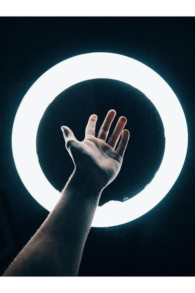 18 Inç Ring Light Youtuber Makyaj Güzellik 5500k 48w Kuaför Kit Çantalı Ve Kumandalı