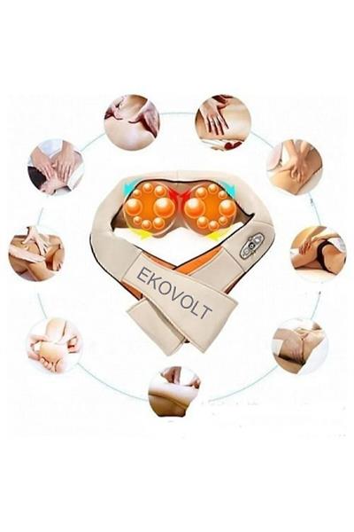 2021 Model Ovmalı Isıtmalı Masaj Aleti Boyun Sırt Bel Omuz Tüm Vücut Masaj Cihazı Krem
