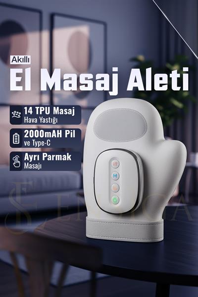 5 seviyeli Elektrikli El Masajı Sıcak Kompres Masajı Hava Sıkıştırma Titreşim Masajı Parmak Masajı