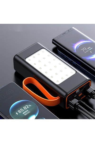 50.000mah Hızlı Şarj Powerbank Led Ekran Göstergeli Işıklı Batarya Şarj Aleti