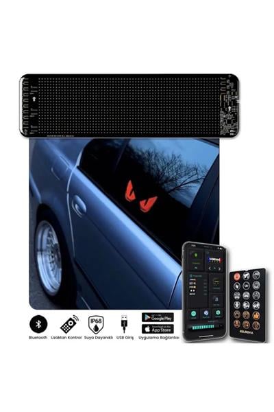 64 CM Led Panel Yazı Yazan Telefon Kontrollü Led Ekran Kamyon Otobüs iş Yeri Araba Cam Duvar
