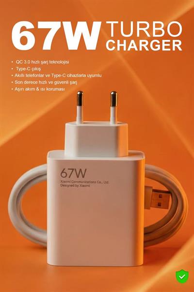 67W Turbo Charger Type-c Şarj Aleti Hızlı Şarj