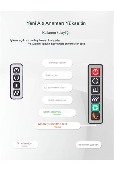 6sı 1 Arada Akıllı Masaj Hava Yastığı Ayarı Servikal Çok Fonksiyon Tüm Vücut Boyun Bel Masaj Aleti