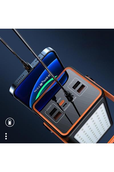 70.000mah Hızlı Şarj Powerbank Led Ekran Göstergeli Işıklı Batarya Şarj Aleti