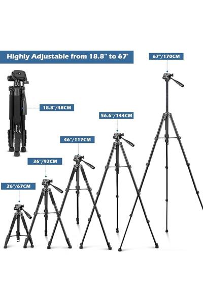 A Plus Tripod 175 Cm Profesyonel Telefon Kamera Tutucu Çantalı Tripod