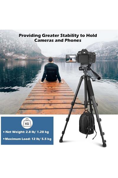 A Plus Tripod 175 Cm Profesyonel Telefon Kamera Tutucu Çantalı Tripod