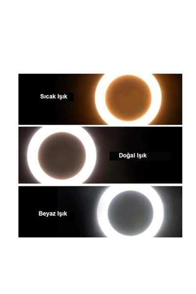 Adaptörlü Bluetooth Kumandalı Ring Light Youtuber Tiktok Çekim Makyaj Işığı 10 Inç 2.1 Mt Tripod