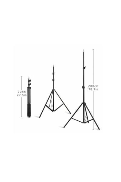 Adaptörlü Bluetooth Kumandalı Ring Light Youtuber Tiktok Çekim Makyaj Işığı 10 Inç 2.1 Mt Tripod