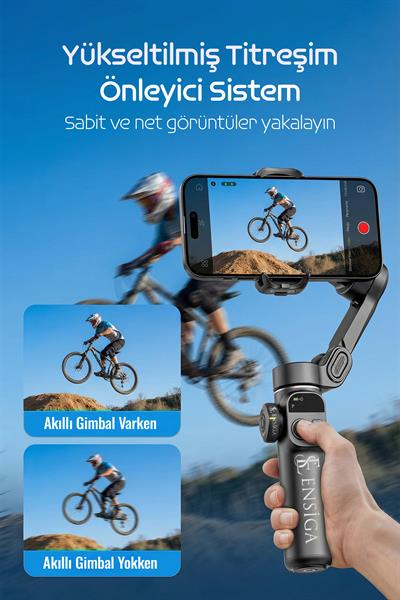 Akıllı Telefon Gimbal Sabitleyici 3 Eksenli Bluetooth Vlog Video Stabilizatör