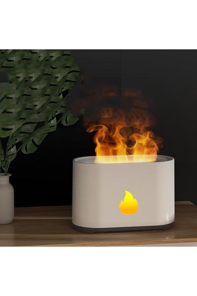 Alev Aroma Difüzör Lamba Ultrasonik Aromaterapi Nebulizatör Hava Nemlendirici Uçucu Yağ Difüzörü
