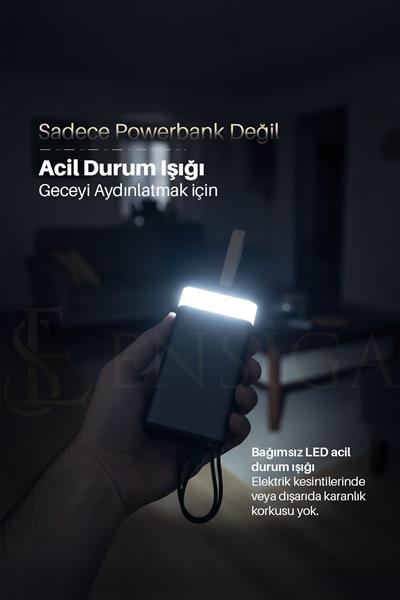 Ape Solar 30.000 Mah Güneş Enerjili Led Işıklı Powerbank Şarj Aleti 2x Usb Çıkışlı Mikro Type-C