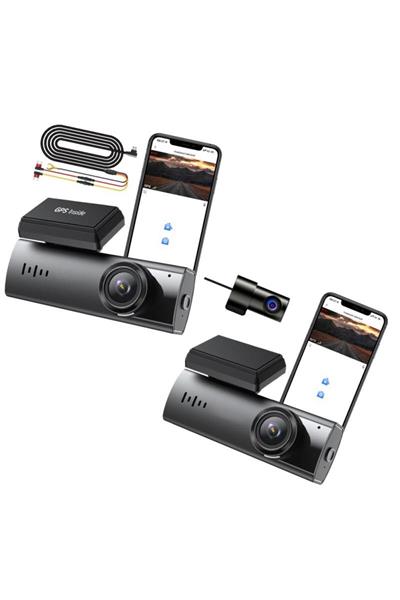 Araç içi kamera ön arka kamera 2K+1K WiFi GPS sürüş kaydedici ön panel kamerası park monitörü WDR