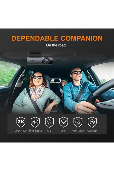 Araç içi kamera ön arka kamera 2K+1K WiFi GPS sürüş kaydedici ön panel kamerası park monitörü WDR