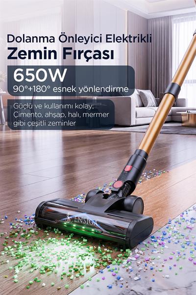 Araç İçi Şarjlı ve Katlanabilir 40Kpa Lcd Ekranlı 650W Gücünde Toz Işıklı Dikey Süpürge