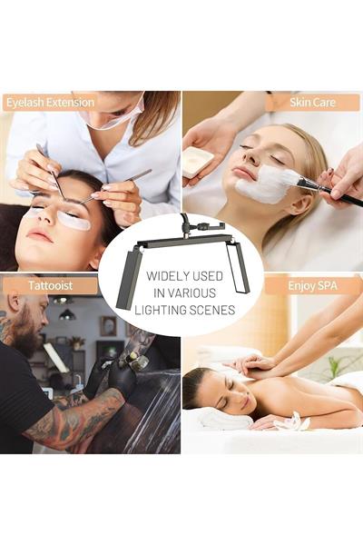Beauty Kirpik Dövme için 36 İnç Yarım Ay Lamba Ayarlanabilir Parlaklık ve Yükseklik Soğuk Sıcak LED