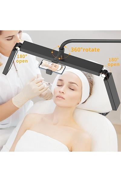 Beauty Kirpik Dövme için 36 İnç Yarım Ay Lamba Ayarlanabilir Parlaklık ve Yükseklik Soğuk Sıcak LED