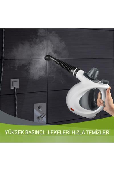 Buharlı Temizleyici Basınçlı Doğal 12 Aparatlı Çok Amaçlı Ev Zemin, Döşeme Derz Ve Araba Temizleme