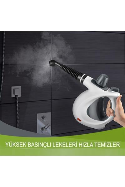 Buharlı Temizleyici Basınçlı Doğal 12 Aparatlı Çok Amaçlı Ev Zemin, Döşeme Derz Ve Araba Temizleme
